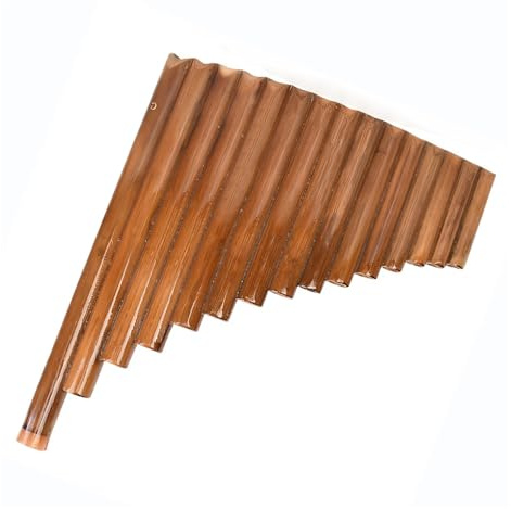 Panflöte Für Erwachsene 15 Rohr Panflöte Aus Bambus Mit G Stimmung Für Links Oder Rechtshänder Holzblasinstrument Für Üben Für Erwachsene(Right Hand)