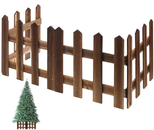 Alasum Recinzione da Giardino in Legno Carbonizzato 1,2 M X 30 Cm, Bordo Decorativo per Aiuole e Prato, Recinzione Ornamentale Resistente per Esterni Elevata Durata e Stile Naturale