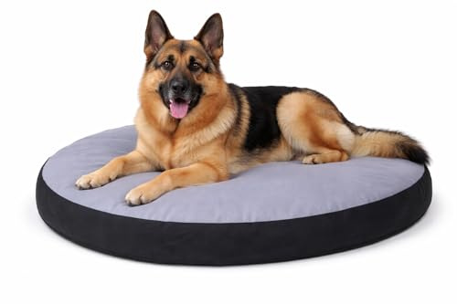 Karlie Kissen oval L: 100 cm B: 75 cm H: 12 cm grau-schwarz