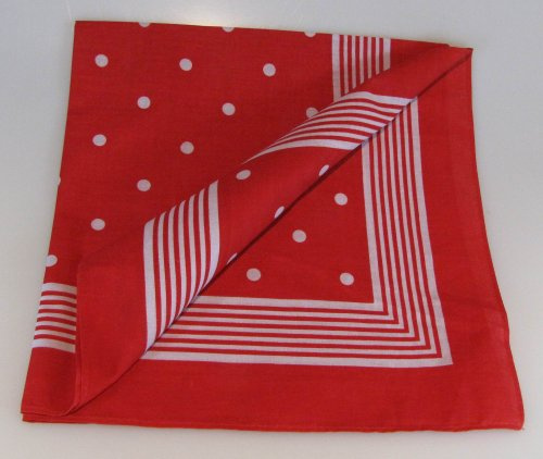 Halstuch/Vierecktuch grosse Punkte 70x70 cm rot