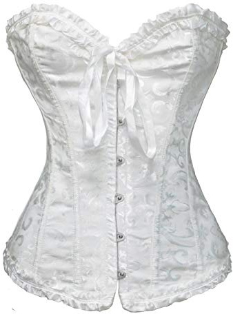 Bslingerie Corsetto, Broccato Bianco, S Donna