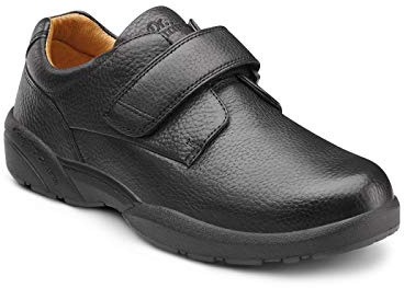 Dr. Comfort William-X - Zapatos para diabéticos de doble profundidad para hombre, zapatos terapéuticos para caminar con inserciones de gel, Negro -, 40 EU