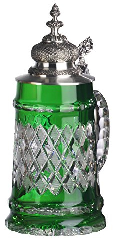 King Crystal German Beer Stein 0.5 Liter tankard, Beer Mug