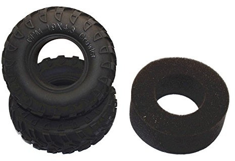 GPM 1.9'' Rubber Radial Tire with Foam Insert 45 Deg (1.9''X4.3 X1.8'') - 1Pr