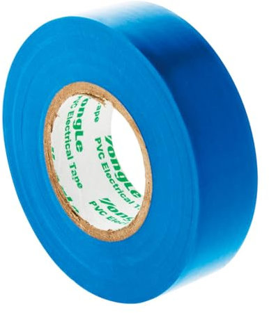 Zenitech - Nastro Adesivo Isolante Elettrico 19mm x 20m - PVC di 0,15mm per Lavori Elettrici - Larghezza 19mm - Identificazione Facile - Blu - 20m