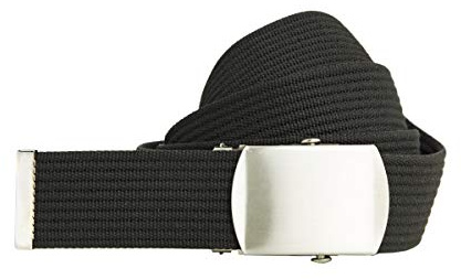 shenky Bandgürtel schwarz | 4cm Breite | 95cm bis 175cm | Nylon Gürtel mit Gürtelschnalle | Herrengürtel | Canvas | Schnalle | Damengürtel | belt | Koppelgürtel | Nylongürtel | Outdoor Militär