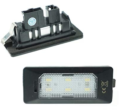 Do!LED LED Kennzeichenbeleuchtung 6000K Xenon-Weiß für Ersatz Kennzeichen Lampe Plug & Play 6-SMD Kennzeichen Beleuchtung 12V 2 Stück