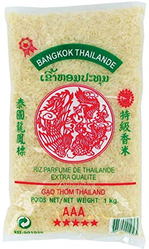 DRAGON PHENIX Riz Thai parfumé qualité premium GAO THOM - Sac de 1KG (3KG - Lot de 3 sacs de 1KG)