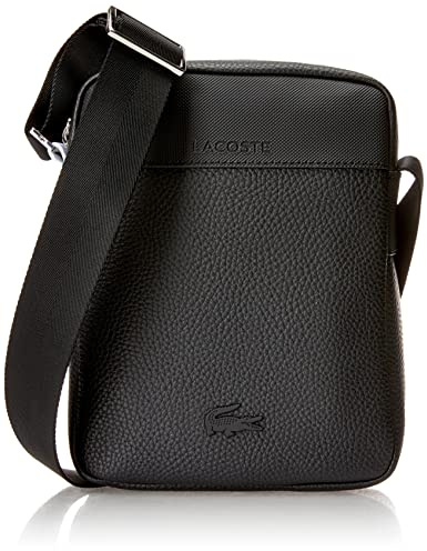 Lacoste Men's City Court Concept Vertical Camera Bag, Black, One Size