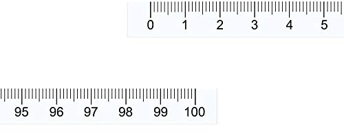sourcing map Adhesive Backed Tape Measure 1M Left to Right Read Measuring Tapes Stick on Workbench Ruler (Transparent)