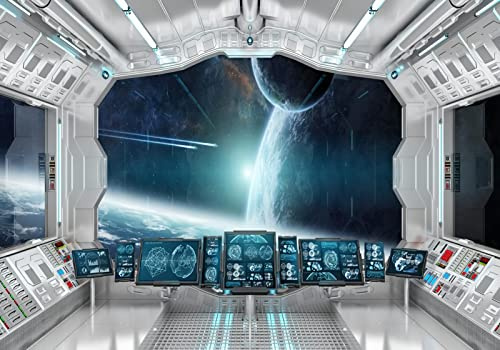 Wesmilewallpaper Papier Peint Panoramique Vaisseau Spatial Espace 350X245cm | Science-Fiction Univers Planètes Cabine Spatiale Intissé Soie Murales Poster Décoration Murale Chambre D'Enfant Salon Bureau