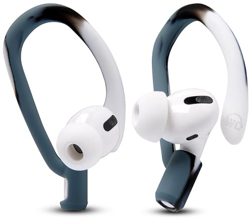 WC HookZ – Over-Ear-Haken für AirPods Pro 1, 2 & AirPods 1, 2, 3 | Von Wicked Cushions | Zwei Größenpaare, einzigartiger linker und rechter Haken | Marble