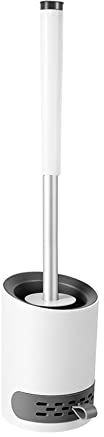 Scopino per WC, Spazzolone WC Silicone, Scopettino WC con Supporti ad Asciugatura Rapida, Montaggio Parete/in Piedi, Set di Spazzole per WC in Silicone per Bagno o WC degli Ospiti