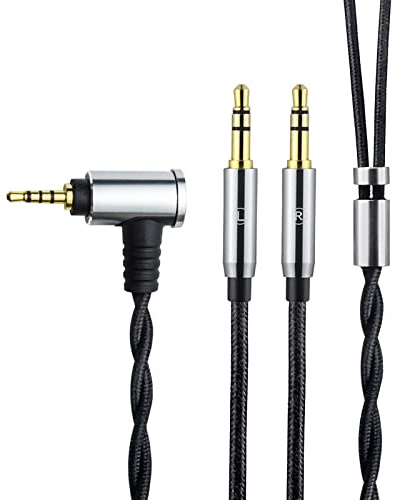 okcsc WT 2.5mm Balanced Headphones Audio Cable, IEM HiFi 2.5mm Male to Dual 3.5mm Male Headphone Upgrade Replacement Audio Cable for Hifiman SUNDARA Ananda HE4XX HE-350 HE1000 HE-400i Headphone 3.9FT