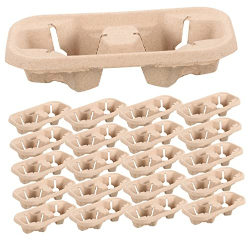 Alipis 50pièces Porte-gobelet Pour Boissons Plateau De Conditionnement à Emporter Support De Fixation Pour Gobelets