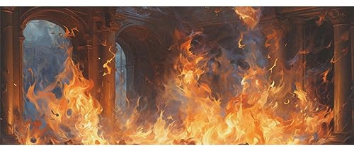 DNOVING Geschenkpapier zum Geburtstag mit tanzenden Flammen, 147,3 x 58,4 cm, Geschenkpapier für Jungen & Mädchen, Geburtstag & Weihnachten, GWP-102973401, 2 Rollen