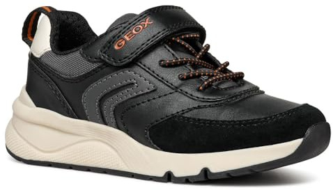 Geox Garçon J Rooner Boy D, Noir, 38 EU