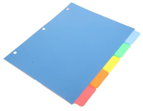 KICHOUSE 5St Bindemittel Planer-Nachfüllpapier Nachfüllpapier für Milchprodukte trennlaschen büro trennwand Etiketten Notizblöcke Notizblock-Marker Notebook-Tab-Teiler Notizbuch Trennseite