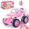 Joellfuner Rosa Ferngesteuertes Jeep, Spielzeug Auto Off-Road mit LED, 1:18 RC SUV für Kinder mit Sticker Windmühle, Ideale Spielzeug Geschenke für Mädchen und Jungen 6-14 Jahren (Jeep)