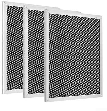 3 filtri in metallo per cappa da cucina, 22 x 26 x 0,35 cm, combinazione di carbonio 97007696, per cappa da cucina/aspiratore, nero