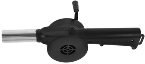 TINEASUR Metall Handkurbel Grillgebläse Für Outdoor BBQ Leichter Kompakter Luftgebläse Für Schnelles Anzünden Von Holzkohle Sicher Und Langlebig Für Camping Picknick Lagerfeuer