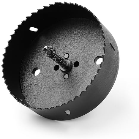 HSAWBIT HSS Bimetall-Lochsäge, 125 mm, M42, schneller Schnitt, extra Kobalt-Lochschneider, 45 mm Schnitttiefe, für Edelstahl, Baublech, Holz, Kunststoff, verschiedene Materialien