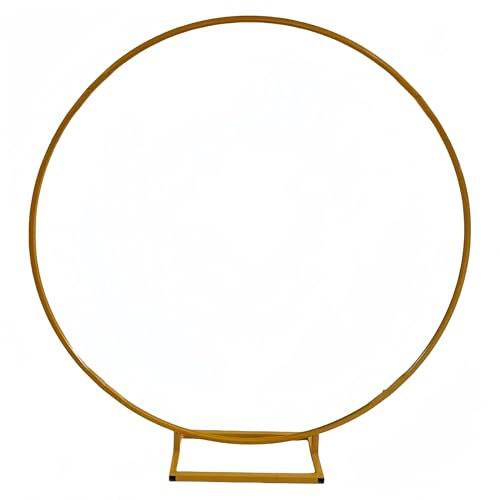 Arche de jardin ronde en métal pour décoration de mariage, arche de jardin, entrée de jardin, support pour fête d'anniversaire et événements de Noël, grande arche ronde de jardin de mariage (doré, 1