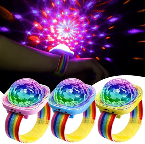 Disco Ball Licht, 3 Stück Mini Discokugel Licht, Discokugel Partylicht 5 Modi, Disco-Kugel-Licht, Discolicht Partylicht Wiederaufladbares