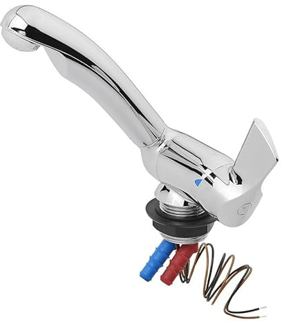 Mischbatterie Keramik Style 12V Ø33 mm – Klappbar, Chrom, für Wohnmobil & Boot