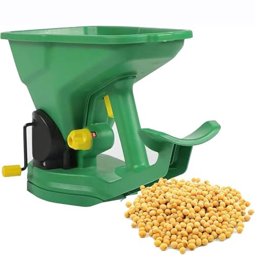 Spandiconcime rotante portatile for prato, spandiconcime portatile da 1,5 l con regolazione a 5 marce, distribuzione di semi e fertilizzanti, piantatrice manuale for giardinieri, for giardini, prati