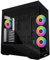 Lian Li V100 Mid Tower Case - Nero, supporto ATX, pannello frontale in rete, vetro temperato, USB-C, pannello laterale senza attrezzi
