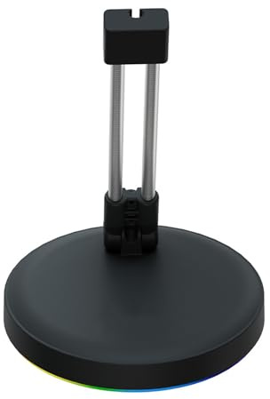 DEKKRYNFV Ergonomischer Mauskabelhalter Mit Farbbeleuchtung Und Stabilem Metall Gewichtungs Kabelhalter Für Gamers Gaming Maus Bungee