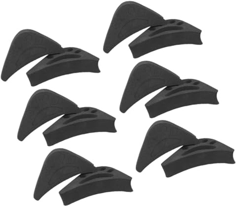 Hohopeti 6 Paare Schwarze Schuh einlegesohlen für Damen Verdickte Vorderfuß polster Halbe Sohlen zur Größeneinstellung Fußbandage Anti rutsch high heel einsatz Wiederverwendbar und