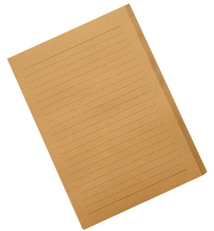 Mipcase 100 hojas Papel de Carta Vintage Retro Estilo Kraft con Líneas Horizontales para Escritura Pintura y Notas Clásicas para Cartas Poesía y Manualidades