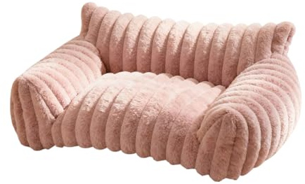Kattsängar för inomhuskatter -Söt kattsoffa för husdjur -Fuzzy soffsoffa för husdjur med avtagbart tvättbart överdrag, stödjande husdjursstol för inomhuskatter,A,60 * 45 * 25cm