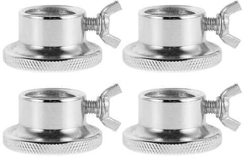 Healifty Barbell Collars 4Pcs 28Mm Metal Screw Lock Nuts for Adjustable Dumbbell Bars Gym Weight Clamps Fitness Equipment