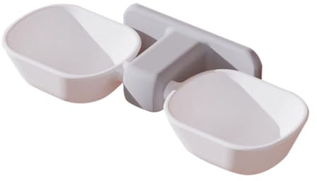 ERINGOGO Ciotola per Gatti Doppia da Parete in Plastica Resistente Morsi Design Creativo e Rialzata per Alimentazione Cibo e Acqua per Animali Domestici