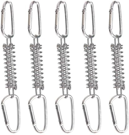 WRITWAA Tent Spring Buckle Steel Wind Rope Hook for Camping Use