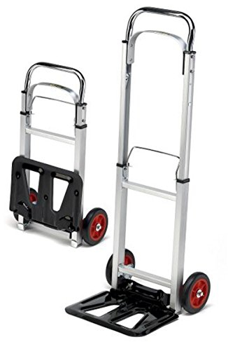 TRUTZHOLM Alu Sackkarre klappbar Transportkarre Stapelkarre Handkarre Karre (90 kg - Teleskop)