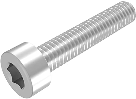 Tornillo cilíndrico SECCARO M6 x 30 mm, acero inoxidable V2A VA A2, DIN 912 / ISO 4762, hexágono interior, 20 piezas