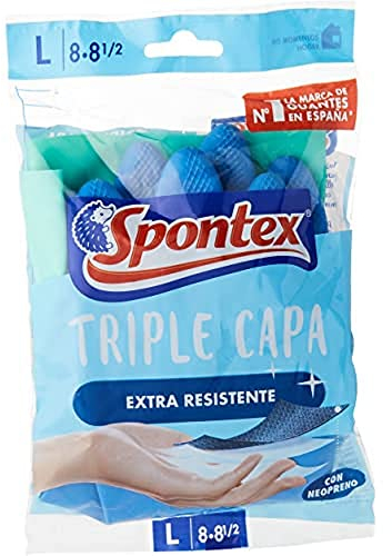 Spontex 278058 Gants triple couche, grande taille 8, L