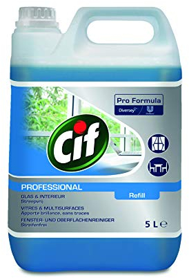 Cif Professional 7517832 Glas und Flächenreiniger, universell einsetzbar für streifenfreien Glanz, 5 L