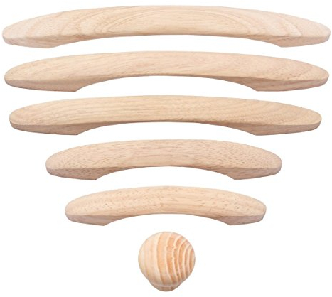 ONPIRA Holzgriffe Holz Knopf Holzknopf Möbelgriff Schubladengriff Möbelgriffe Natur (Bohrabstand: 128mm)