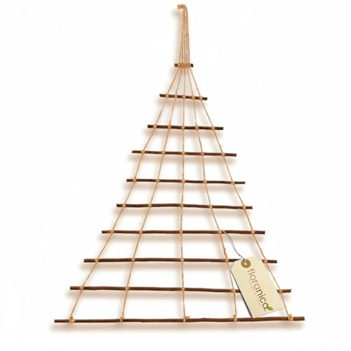 Floranica Albero di Natale in legno 60 x 70 cm decorazione da parete, per il fai da te, calendario dell'Avvento, Natale, Avvento, addobbi natalizi alternativa all'albero di Natale