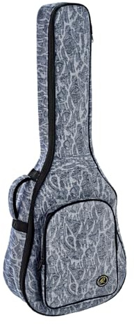 Ortega Guitars Jean 4/4 Konzertgitarren-Tasche - Baumwolle / Leinen, Blau | für Konzertgitarren, Höhe 105cm Breite 39cm, mit Schultergurten, OGBCL-BLJ