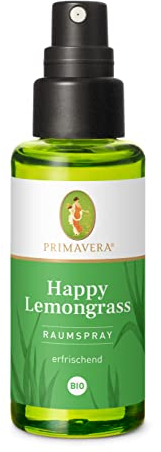 PRIMAVERA Raumspray Happy Lemongrass bio 50 ml - Lemongrass - Aromadiffuser, Aromatherapie - erfrischend - vegan