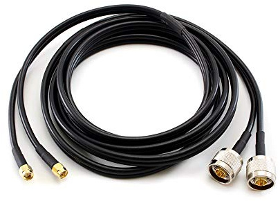JARFT 4G, LTE und 5G Koaxial- Twin Antennenkabel, N Stecker auf SMA Stecker (5m)