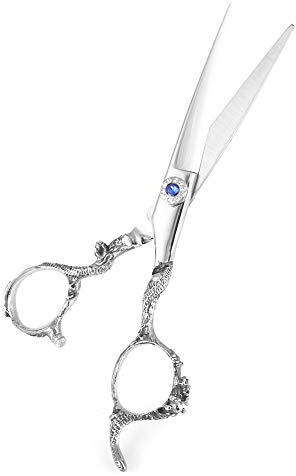 Forbici parrucchiere,taglio professionale,taglio assottigliamento dei capelli in acciaio inossidabile 6,9 pollici adatti famiglie/parrucchiere professionale(Cesoie piatte d'argento)