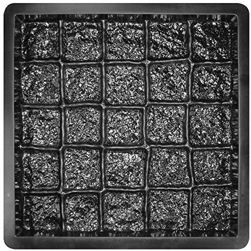 @tec Betonform Kopfsteinpflaster Granitoptik 50x50x5cm aus ABS Kunststoff, Beton Gießform für Gehwegplatten, Pflastersteine und Trittsteine Garten