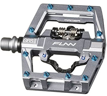 Funn Mamba S MTB Clipless Pedale, Einseitig clipbare Mountainbike-Pedale, Kompatibel mit SPD Cleats, 9/16-Zoll CrMo-Achse Fahrradpedale (Grau)